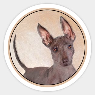 Xoloitzcuintli Painting - Cute Original Dog Art Sticker